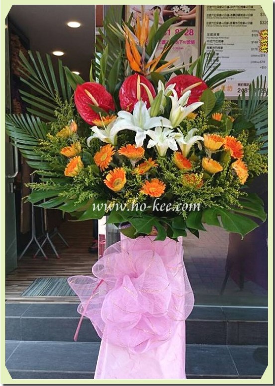 H112-天堂鳥系列(紅掌,白百合,太陽花)