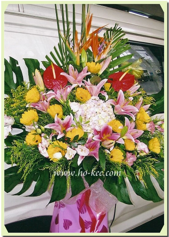 H204-繡球系列(天堂鳥,紅掌,火百合,太陽花)